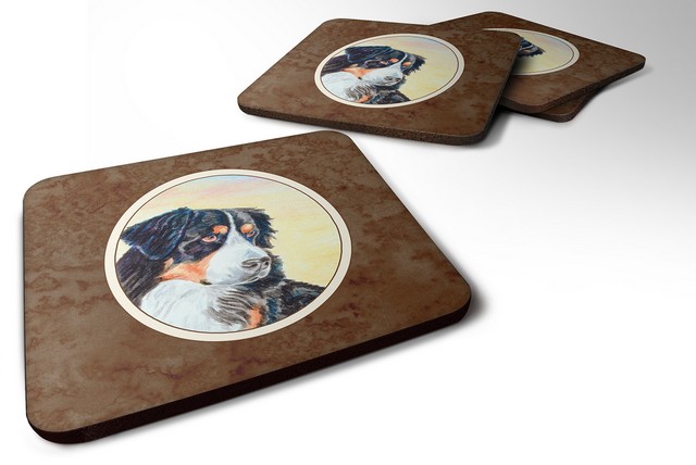 Picture of Carolines Treasures 7131FC Bernese Mountain Dog Foam Coaster, 3.5 x 0.25 x 3.5 in. - Set of 4