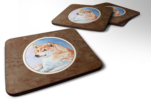 Picture of Carolines Treasures 7135FC Shiba Inu Foam Coaster, Set of 4