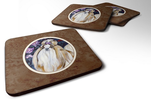 Picture of Carolines Treasures 7180FC Shih Tzu Foam Coaster, Set of 4