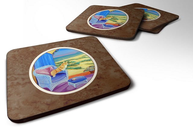 Picture of Carolines Treasures 7184FC Corgi Foam Coaster, 3.5 x 0.25 x 3.5 in. - Set of 4