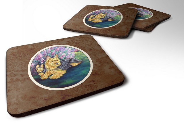 Picture of Carolines Treasures 7209FC Australian Terrier & Puppy Foam Coaster, Set of 4