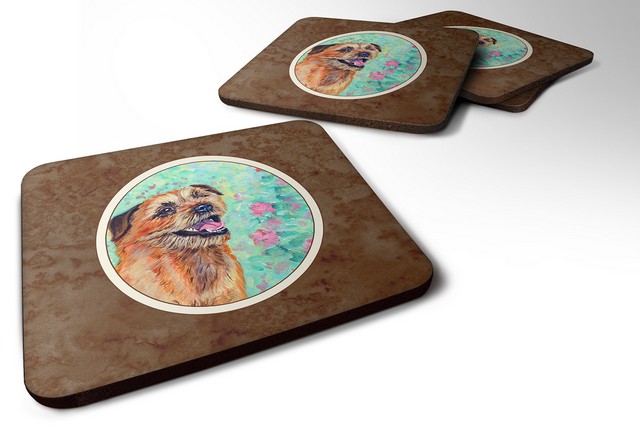 Picture of Carolines Treasures 7228FC Border Terrier Foam Coaster, Set of 4