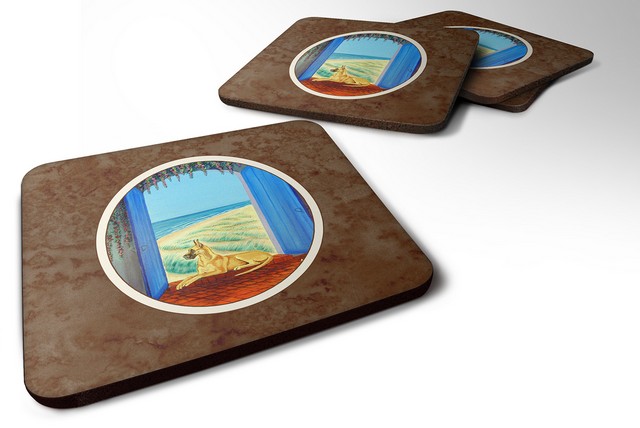 Picture of Carolines Treasures 7250FC Great Dane Foam Coaster, 3.5 x 0.25 x 3.5 in. - Set of 4