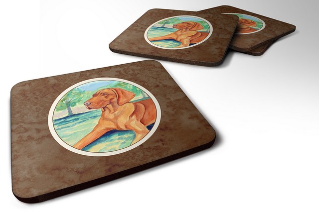 Picture of Carolines Treasures 7264FC Vizsla Foam Coaster, 3.5 x 0.25 x 3.5 in. - Set of 4