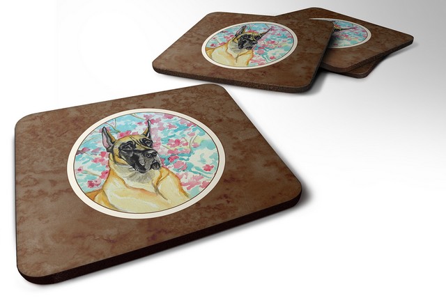 Picture of Carolines Treasures 7270FC Fawn Great Dane Foam Coaster, 3.5 x 0.25 x 3.5 in. - Set of 4