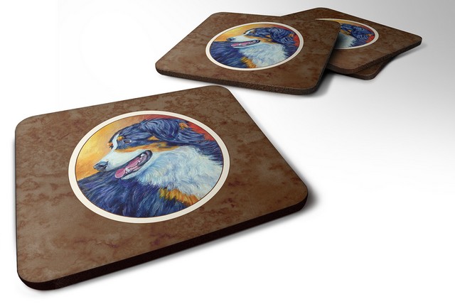 Picture of Carolines Treasures 7288FC Australian Shepherd Foam Coaster, Set of 4