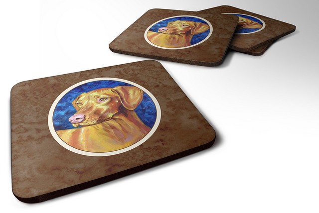 Picture of Carolines Treasures 7289FC Vizsla Foam Coaster, 3.5 x 0.25 x 3.5 in. - Set of 4