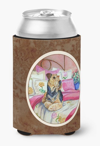 Picture of Carolines Treasures 7006CC Airedale Waiting on Mom Can or Bottle Hugger