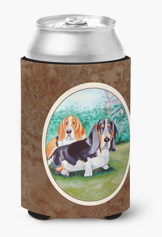 Picture of Carolines Treasures 7061CC Basset Hound Double Trouble Can or Bottle Hugger, 0.25 x 4 x 5.5 in.