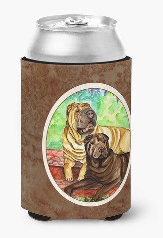 Picture of Carolines Treasures 7070CC Shar Pei Fawn & Chocolate Can or Bottle Hugger