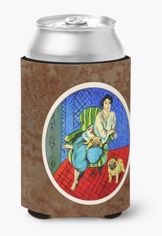 Picture of Carolines Treasures 7072CC Lady with Her Fawn Pug Can or Bottle Hugger