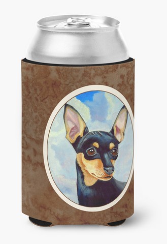 Picture of Carolines Treasures 7073CC Miniature Pinscher Black & Tan Can or Bottle Hugger