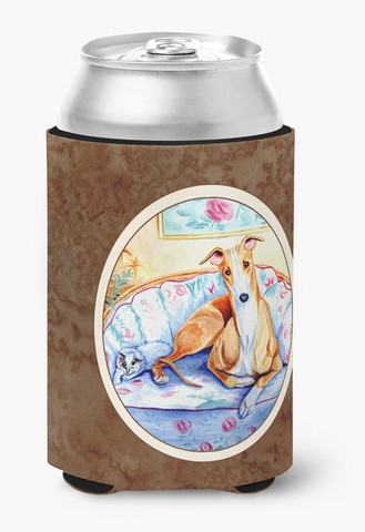 Picture of Carolines Treasures 7081CC Whippet Waiting on You Can or Bottle Hugger
