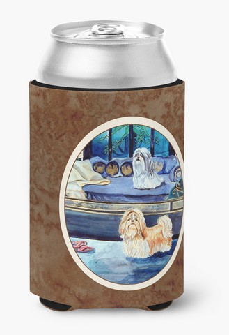 Picture of Carolines Treasures 7082CC Shih Tzu Double Trouble Can or Bottle Hugger