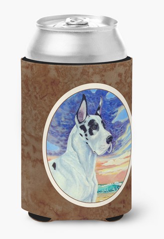 Picture of Carolines Treasures 7098CC Harelquin Great Dane Can or Bottle Hugger