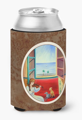 Picture of Carolines Treasures 7126CC Italian Greyhounds & Violinist Can or Bottle Hugger