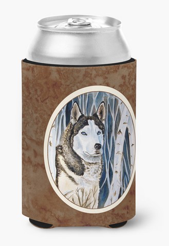 Picture of Carolines Treasures 7137CC Siberian Husky Can or Bottle Hugger