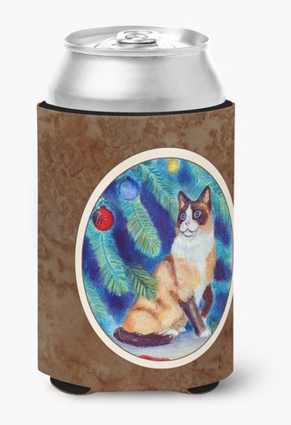 Picture of Carolines Treasures 7155CC Christmas Tree Cat Can or Bottle Hugger