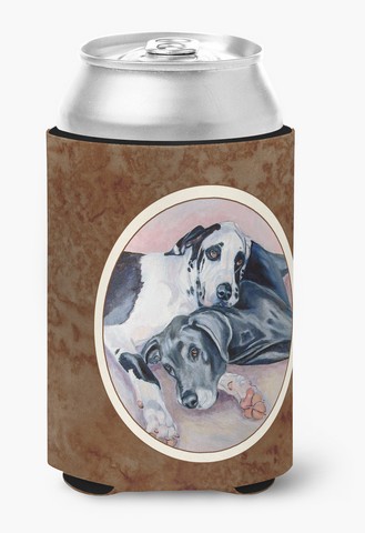 Picture of Carolines Treasures 7164CC Black & Harlequin Great Dane Can or Bottle Hugger