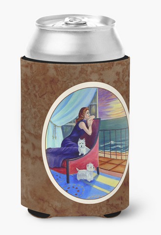Picture of Carolines Treasures 7167CC Lady with Her Westie Can or Bottle Hugger