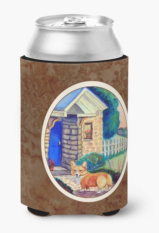 Picture of Carolines Treasures 7169CC Corgi at the Cottage Can or Bottle Hugger