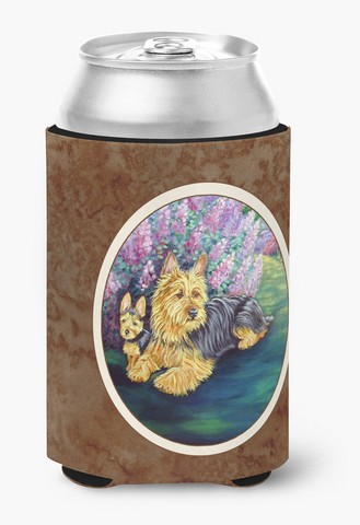 Picture of Carolines Treasures 7209CC Australian Terrier & Puppy Can or Bottle Hugger