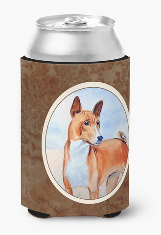 Picture of Carolines Treasures 7223CC Red & White Basenji Can or Bottle Hugger