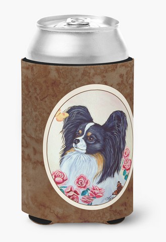 Picture of Carolines Treasures 7236CC Papillon Can or Bottle Hugger, 0.25 x 4 x 5.5 in.