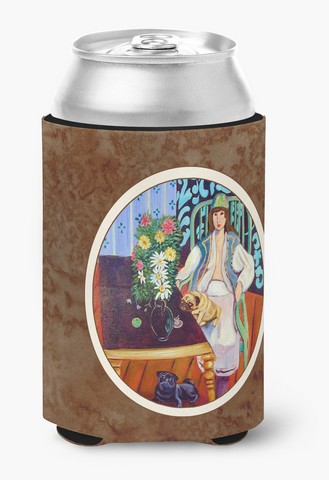 Picture of Carolines Treasures 7265CC Lady with Her Pug Can or Bottle Hugger, 0.25 x 4 x 5.5 in.