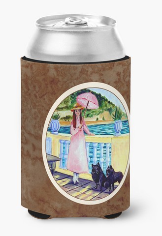 Picture of Carolines Treasures 7267CC Lady with Her Schipperke Can or Bottle Hugger, 0.25 x 4 x 5.5 in.