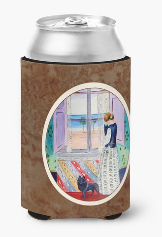 Picture of Carolines Treasures 7268CC Lady with Her Schipperke Can or Bottle Hugger, 0.25 x 4 x 5.5 in.