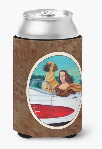 Picture of Carolines Treasures 7282CC Great Dane with Mona Lisa Can or Bottle Hugger