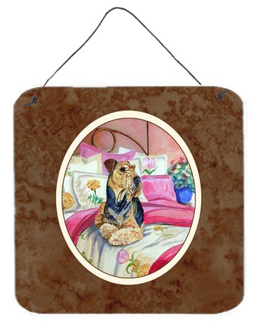 Airedale Waiting on Mom Wall or Door Hanging Prints