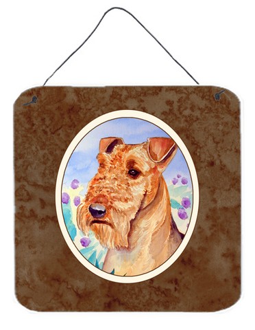 Airedale Terrier in Flowers Wall or Door Hanging Prints