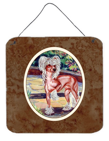 Chinese Crested on the Patio Wall or Door Hanging Prints