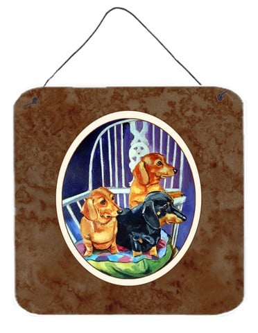 Dachshund Two Red, Black & Tan Wall or Door Hanging Prints