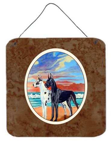 At Sunset Great Dane Harlequin & Black Wall or Door Hanging Prints