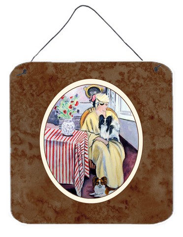 Lady with Her Papillon Wall or Door Hanging Prints
