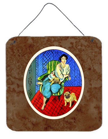 Lady with Her Fawn Pug Wall or Door Hanging Prints