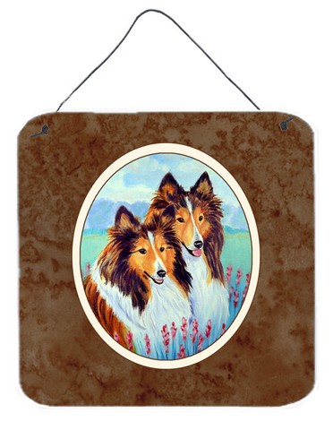 Picture of Carolines Treasures 7086DS66 Sable Shelties Double Trouble Wall or Door Hanging Prints