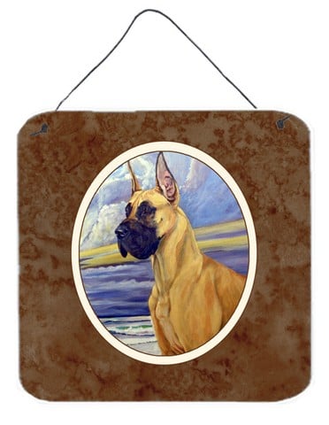 Picture of Carolines Treasures 7101DS66 Fawn Great Dane at the Beach Wall or Door Hanging Prints