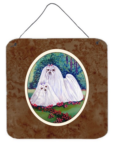 Maltese Momma & Puppy Wall or Door Hanging Prints