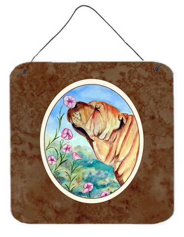 Shar Pei Smell the Flowers Wall or Door Hanging Prints