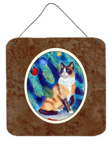Christmas Tree Cat Wall or Door Hanging Prints