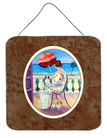 Lady with Her Japanese Chin Wall or Door Hanging Prints