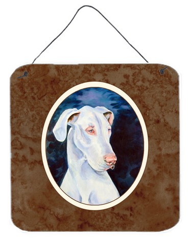 White Great Dane Wall or Door Hanging Prints