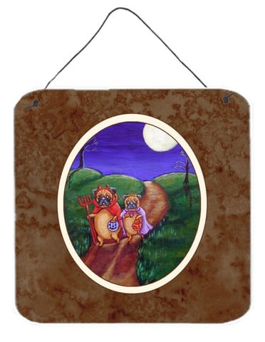 Trick or Treat Halloween Pug Wall or Door Hanging Prints