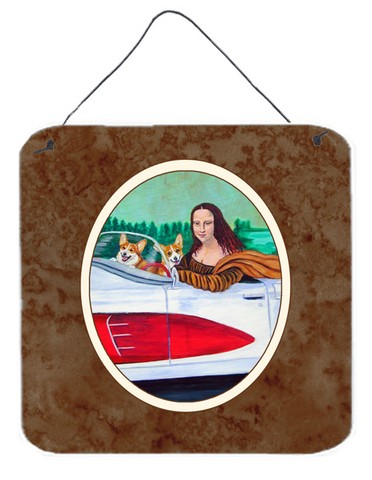 Mona Lisa with Corgi Wall or Door Hanging Prints