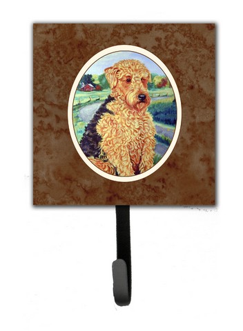 Airedale Terrier Leash or Key Holder, 6 x 1.25 x 4.25 in.