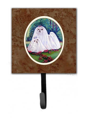 Maltese Momma & Puppy Leash or Key Holder